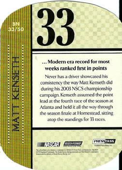 2010 Press Pass - By The Numbers #BN 33 Matt Kenseth Back