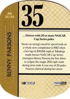 2010 Press Pass - By The Numbers #BN 35 Benny Parsons Back