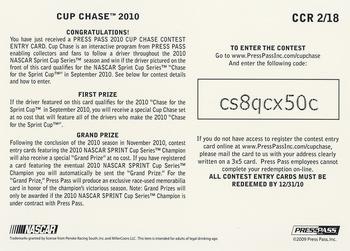 2010 Press Pass - Cup Chase #CCR 2 Kurt Busch Back