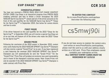 2010 Press Pass - Cup Chase #CCR 3 Greg Biffle Back