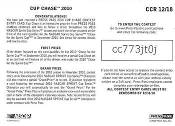 2010 Press Pass - Cup Chase #CCR 12 Jimmie Johnson Back