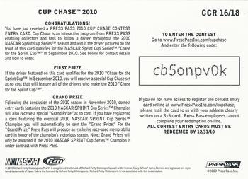 2010 Press Pass - Cup Chase #CCR 16 Kasey Kahne Back