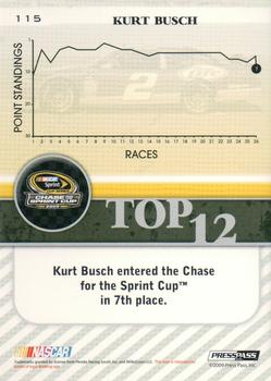 2010 Press Pass - Final Standings #115 Kurt Busch Back