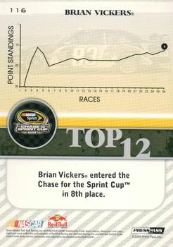 2010 Press Pass - Final Standings #116 Brian Vickers Back