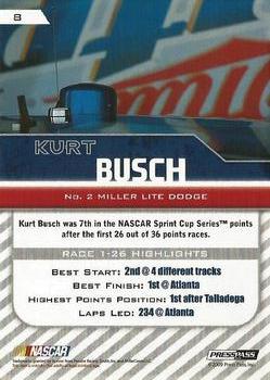 2010 Press Pass - Gold #8 Kurt Busch Back