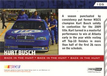 2010 Press Pass - Holofoil #105 Kurt Busch Back