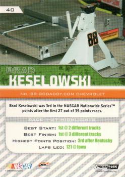 2010 Press Pass - Purple #40 Brad Keselowski Back
