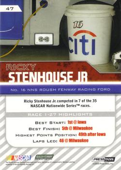 2010 Press Pass - Purple #47 Ricky Stenhouse Jr. Back