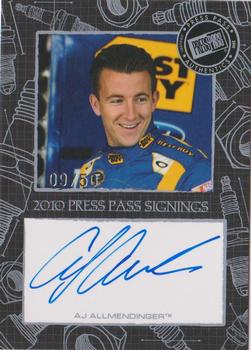 2010 Press Pass - Signings Silver #NNO A.J. Allmendinger Front