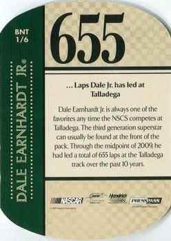 2010 Press Pass - By The Numbers (Target) #BNT 1 Dale Earnhardt Jr. Back