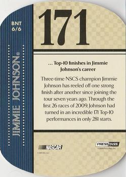 2010 Press Pass - By The Numbers (Target) #BNT 6 Jimmie Johnson Back