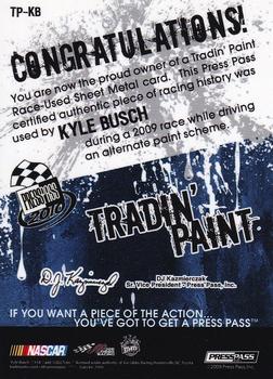 2010 Press Pass - Tradin' Paint Sheet Metal #TP-KB Kyle Busch Back