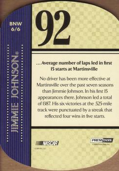 2010 Press Pass - By The Numbers (Walmart) #BNW 6 Jimmie Johnson Back