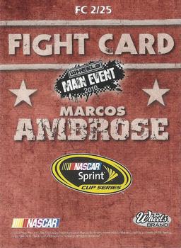 2010 Wheels Main Event - Fight Card #FC 2 Marcos Ambrose Back