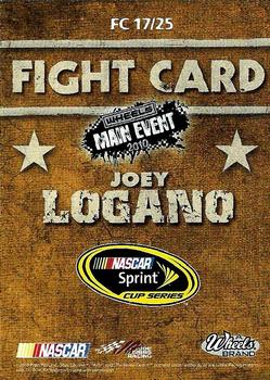 2010 Wheels Main Event - Fight Card #FC 17 Joey Logano Back
