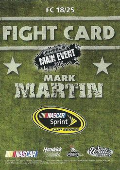2010 Wheels Main Event - Fight Card #FC 18 Mark Martin Back