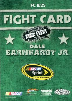 2010 Wheels Main Event - Fight Card Full Color Retail #FC 8 Dale Earnhardt Jr. Back
