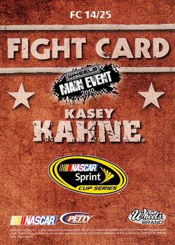 2010 Wheels Main Event - Fight Card Full Color Retail #FC 14 Kasey Kahne Back