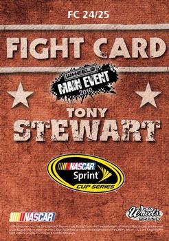 2010 Wheels Main Event - Fight Card Full Color Retail #FC 24 Tony Stewart Back