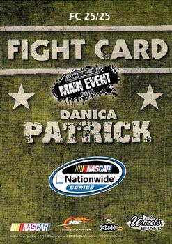 2010 Wheels Main Event - Fight Card Full Color Retail #FC 25 Danica Patrick Back