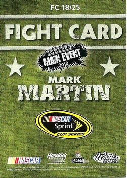 2010 Wheels Main Event - Fight Card Full Color Retail #FC 18 Mark Martin Back