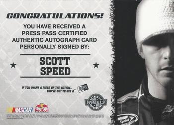 2010 Wheels Main Event - Marks Autographs #NNO Scott Speed Back