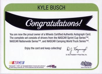 2011 Wheels Element - Autographs #NNO Kyle Busch Back