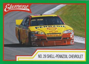 2011 Wheels Element - Green #43 No. 29 Shell-Pennzoil  Chevrolet Front