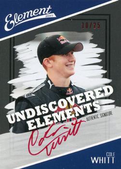 2011 Wheels Element - Undiscovered Elements Autographs Red Ink #UE-CW Cole Whitt Front