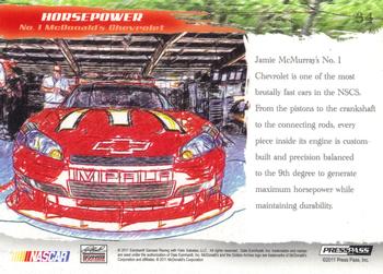2011 Press Pass Eclipse - Purple #34 Jamie McMurray's Car Back
