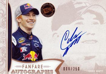 2011 Press Pass Fanfare - FanFare Autographs Bronze #FA-CW Cole Whitt Front