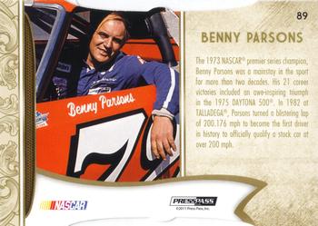 2011 Press Pass Fanfare - Blue Die Cuts #89 Benny Parsons Back