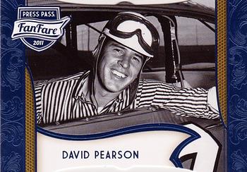 2011 Press Pass Fanfare - Blue Die Cuts #90 David Pearson Front