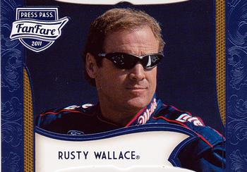 2011 Press Pass Fanfare - Blue Die Cuts #93 Rusty Wallace Front