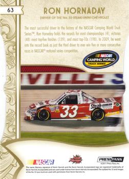 2011 Press Pass Fanfare - Holofoil Die Cuts #63 Ron Hornaday Back