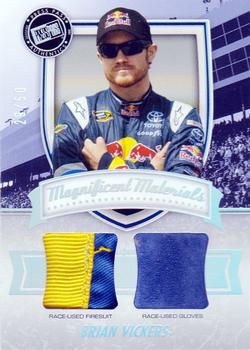 2011 Press Pass Fanfare - Magnificent Materials Dual Swatches #MM-BV Brian Vickers Front
