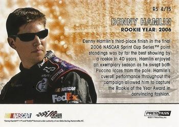 2011 Press Pass Fanfare - Rookie Standouts #RS 4 Denny Hamlin Back