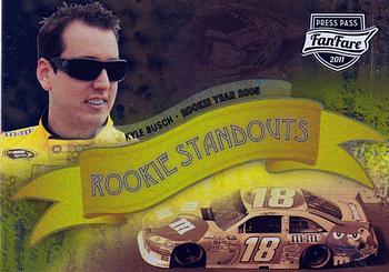 2011 Press Pass Fanfare - Rookie Standouts #RS 5 Kyle Busch Front