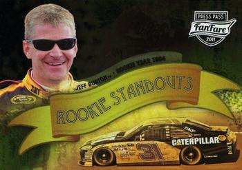 2011 Press Pass Fanfare - Rookie Standouts #RS 12 Jeff Burton Front