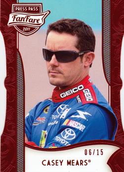 2011 Press Pass Fanfare - Ruby Die Cuts #27 Casey Mears Front