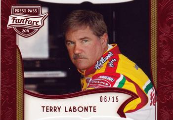 2011 Press Pass Fanfare - Ruby Die Cuts #86 Terry Labonte Front