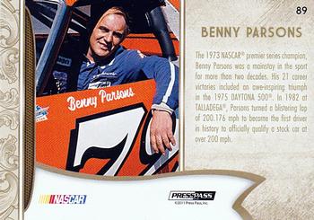 2011 Press Pass Fanfare - Sapphire #89 Benny Parsons Back