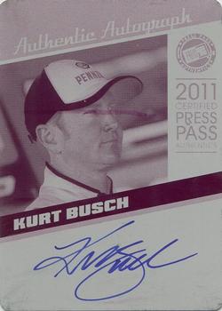 2011 Press Pass Legends - Autographs Printing Plates Magenta #LGA-KUB Kurt Busch Front
