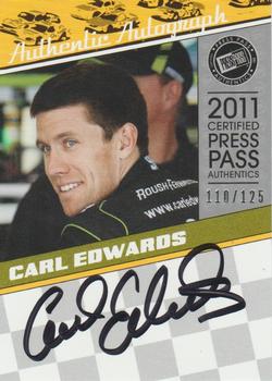 2011 Press Pass Legends - Autographs Silver #LGA-CE Carl Edwards Front