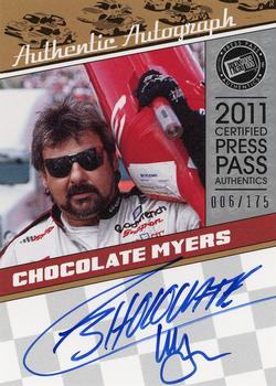 2011 Press Pass Legends - Autographs Silver #LGA-CM Chocolate Myers Front