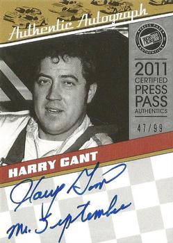 2011 Press Pass Legends - Autographs Silver #LGA-HG Harry Gant Front