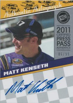2011 Press Pass Legends - Autographs Silver #LGA-MK Matt Kenseth Front