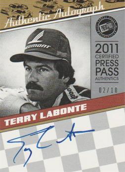 2011 Press Pass Legends - Autographs Silver #LGA-TL2 Terry Labonte Front