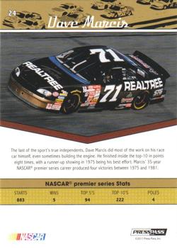 2011 Press Pass Legends - Gold #24 Dave Marcis Back
