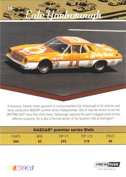 2011 Press Pass Legends - Gold #36 Cale Yarborough Back